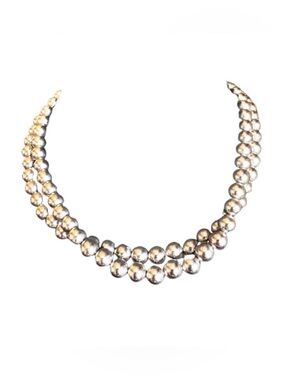 Hand Crafted 2 Strand Metal Necklace